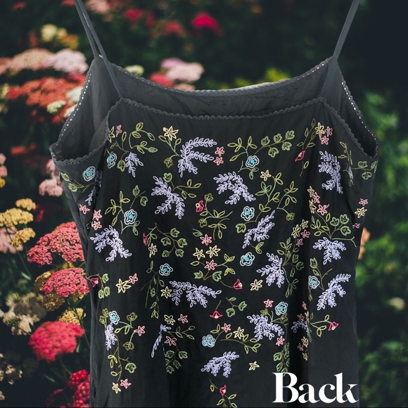 90s Floral embroidered dress - Picture 2 of 3